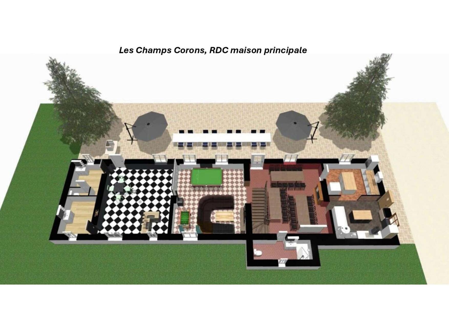 Crazy Villa Champs Corons 61 - Interior Heated Pool - 2H From Paris - 30P Les Menus Екстериор снимка